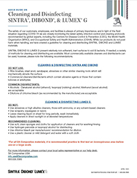 Cleaning & Disinfecting Guidelines - SINTRA®, DIBOND® & LUMEX® G